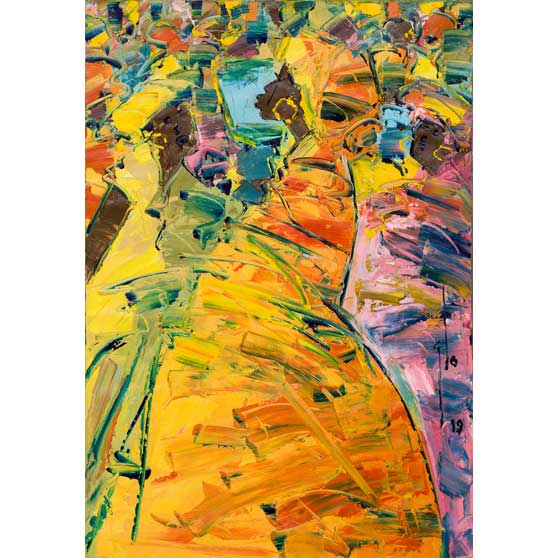 Ablade Glover, Orange Profile I, 2019, AG056