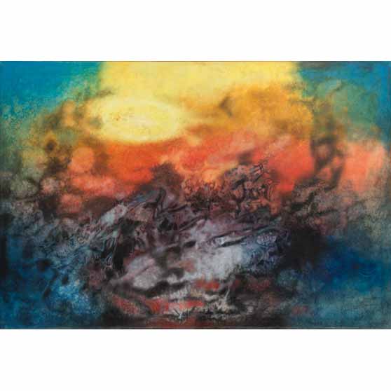 Aubrey Williams, Time and the Elements (Olmec-Maya and Now), 1985, AWE017