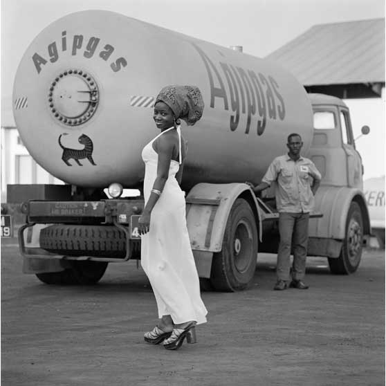 James Barnor, Model with Tank and Driver, 1974, JaB016