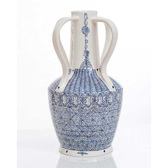 Rachid Koraïchi, From the series Lachrymatoires Bleues - Blue Lachrymatory Vases (v), 2020 RK5053