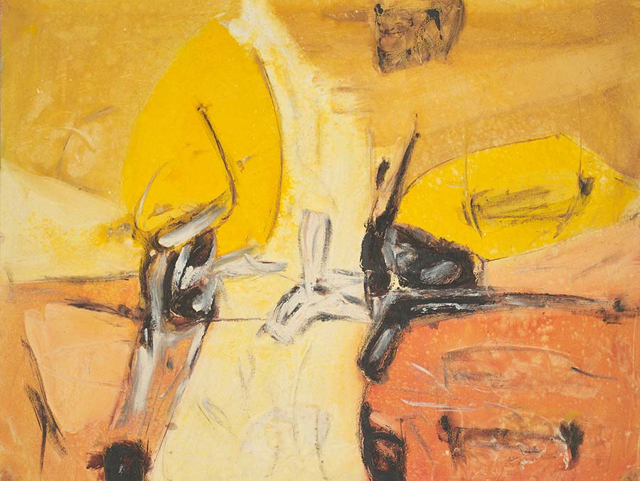 Aubrey Williams, Guyana Sun, 1967. Gouache on paper, 59 x 76.5 cm. 