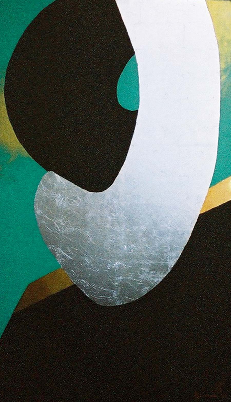 Kenji Yoshida, La Vie, 1992. Oil and metals on canvas, 195 x 114 cm 