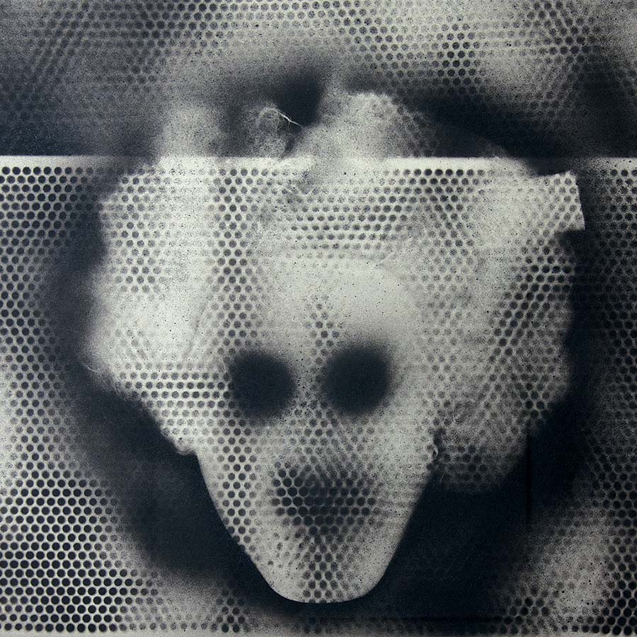 William S. Burroughs, Warhol, A Portrait in TV Dots..., 1992. Spray paint on paper, 54 x 50 cm.