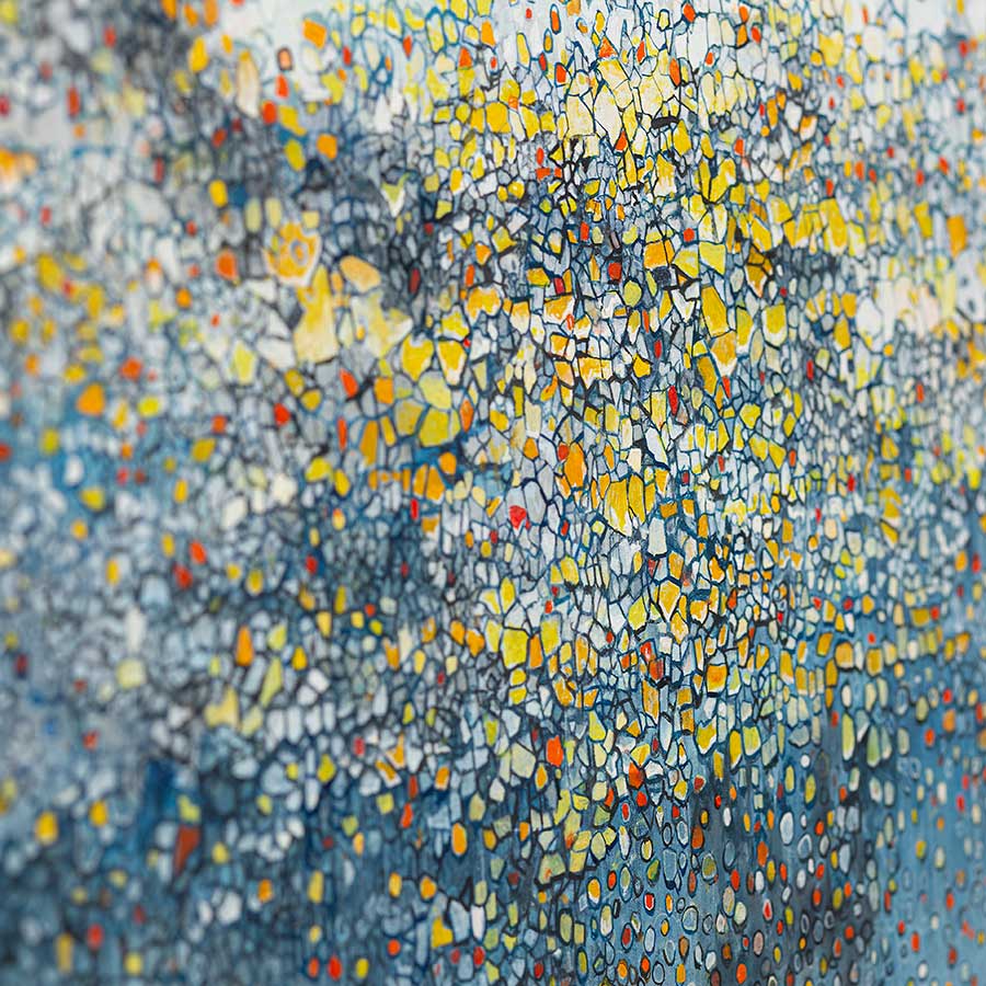 Govinda Sah 'Azad', Above (detail), 2021. Oil on canvas, 160 x 180 cm.